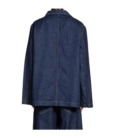 Studio Nicholson Button-front Denim Jacket In Blue