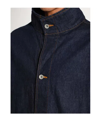 Studio Nicholson Button-front Denim Jacket In Blue
