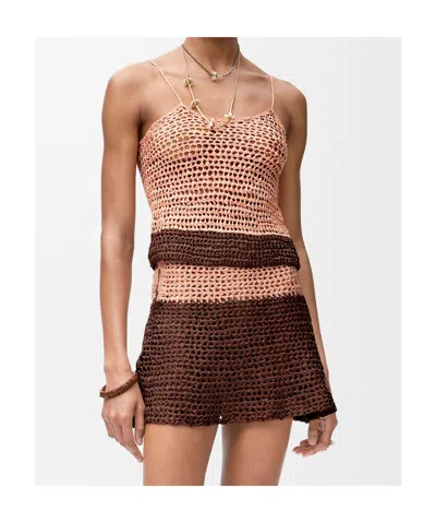 Loewe Top In Silk In Neutral