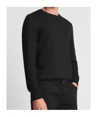 Fay Round-neck Pullover In Wool In Black