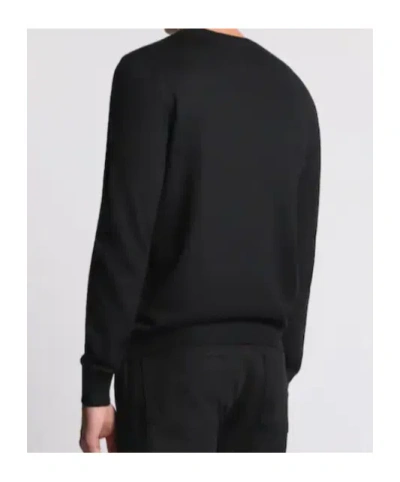 Fay Round-neck Pullover In Wool In Black