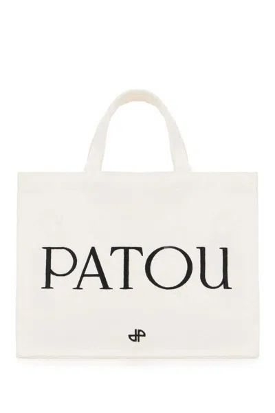 Patou Patterned Handbag In White