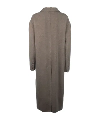 Ermanno Scervino Double-breasted Wool Coat In Brown