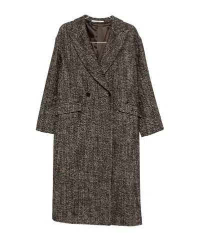 Tagliatore Linden Double-breasted Wool Coat Clothing In Brown