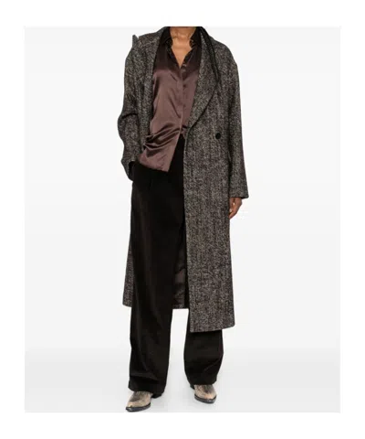 Tagliatore Linden Double-breasted Wool Coat Clothing In Brown