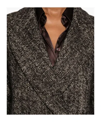 Tagliatore Linden Double-breasted Wool Coat Clothing In Brown
