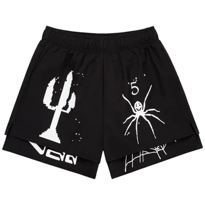 Pre-owned Sp5der Vaa Double Layer Short 'black' | Men's Size Xl