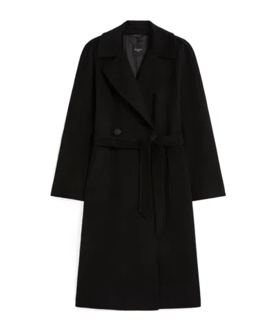 Weekend Max Mara Double-breasted Coat In Black