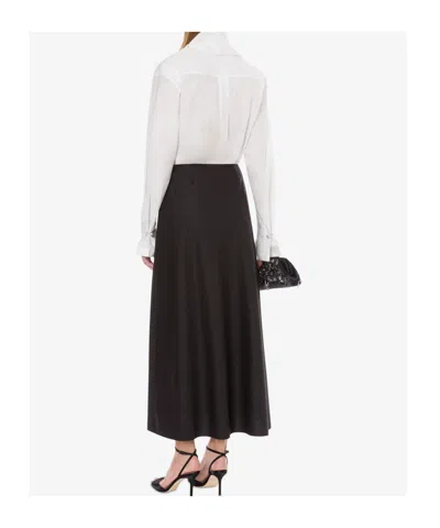 Alberta Ferretti White Cotton Blouse With Wrap Design In White