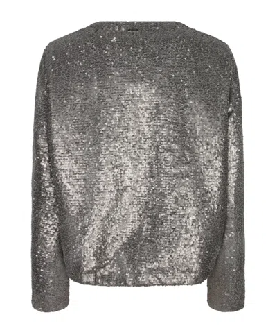 Herno Resort Sequin-embellished Bomber Jacket In Gray