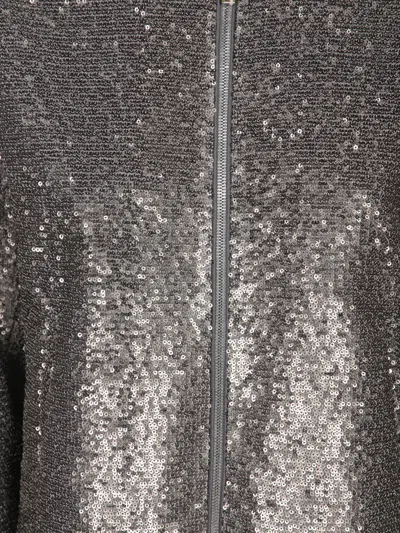 Herno Resort Sequin-embellished Bomber Jacket In Gray