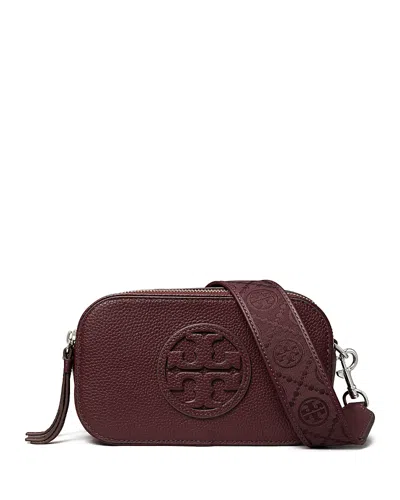 Tory Burch Miller Mini Crossbody Bag Dark Carmine In Red