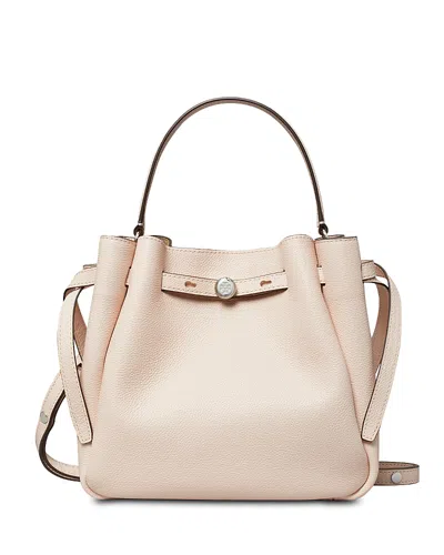 Tory Burch Romy Leather Bucket Bag In Pink