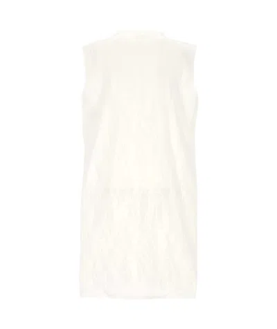 Issey Miyake Sleeveless Dress In White