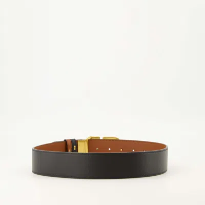 Valentino Vlogo Reversible Belt In Brown