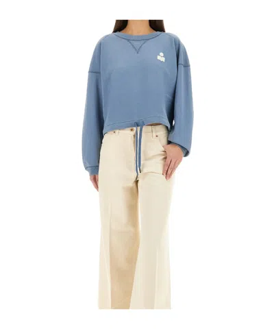 Isabel Marant Étoile Isabel Marant Etoile Margo Sweatshirt With Logo In Blue