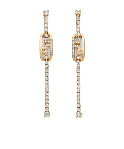 Fendi O'lock Earrings In Gold