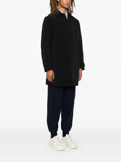 Aspesi Buttoned Single-breasted Coat In Black