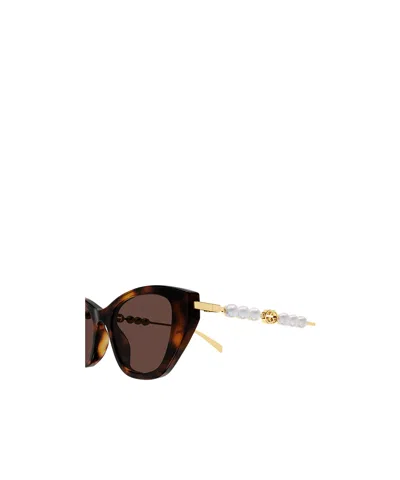 Gucci Gg1968s Linea Emblem 003 Havana Gold Brown Sunglasses In Brown