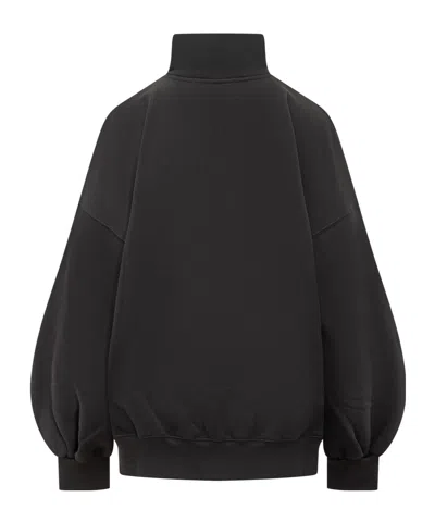 Msgm Balloon-sleeve Sweatshirt In Black