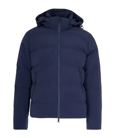 Paul & Shark Long-sleeved Down Jacket In Blue