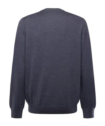 Fay Crew Neck Sweater In Blue