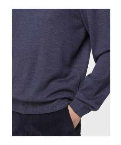 Fay Crew Neck Sweater In Blue
