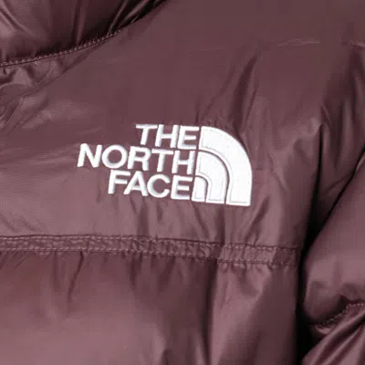 The North Face Nuptse Crop Jacket In Purple