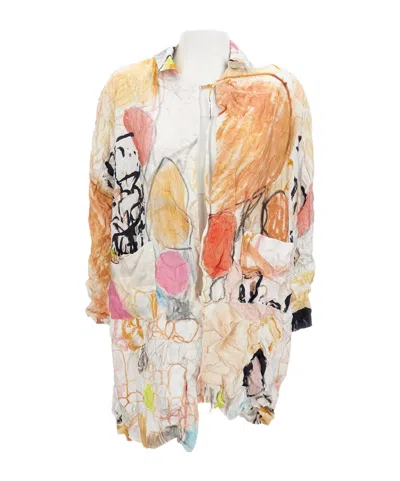 Daniela Gregis Tied-waist Printed Blouse In Multi