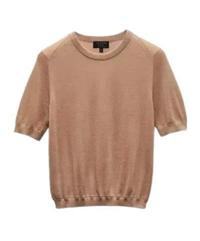 Rag & Bone Adeline Lightweight Cashmere Tee In Brown
