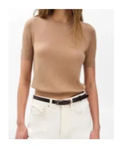 Rag & Bone Adeline Lightweight Cashmere Tee In Brown