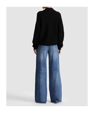 Alice And Olivia Long Sleeve Cardigan In Black