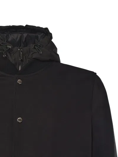Moorer Callum Hooded Jacket In Black