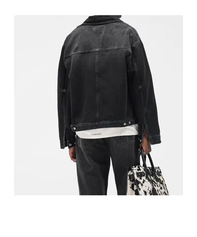 Represent Distressed-effect Denim Jacket In Black