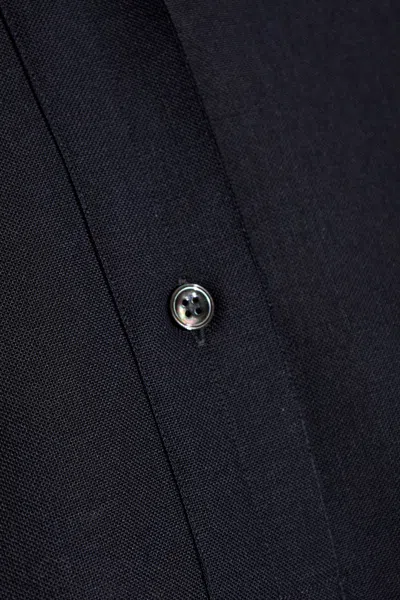 Studio Nicholson Pinole Wool Polo Top In Black