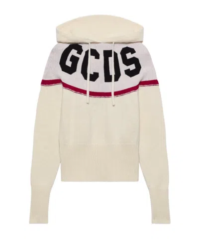Gcds Hooded Sweater In Metallic