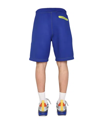 Moschino Men's Logo Short In Blue