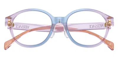 Versace Round-frame Glasses In Blue