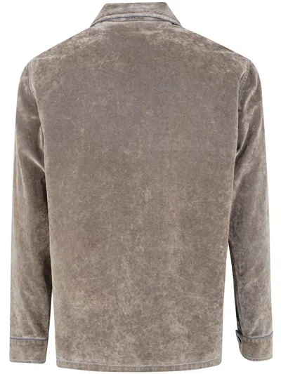 Aspesi Shirt With Front Flap Pockets In Brown