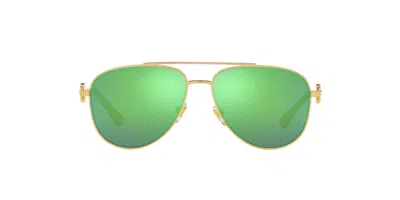 Versace Full Frame Sunglasses In Gold