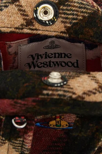 Vivienne Westwood Mini Handbag With Check Pattern And Chain Strap In Multi