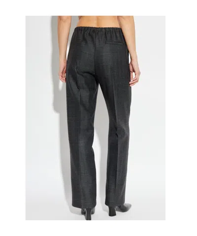 Forte Forte Herringbone Pattern Trousers In Gray
