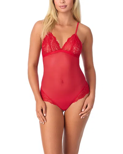 On Gossamer Luxe Lace Bodysuit In Red