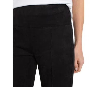 Liverpool Los Angeles Liverpool Stella Crackle Coated Kick Flare Ponte Crop Pants In Black