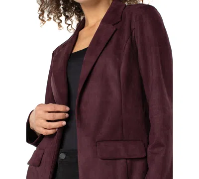Liverpool Los Angeles Open Front Boyfriend Blazer In Burgundy