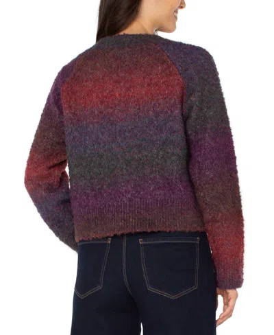 Liverpool Los Angeles Ombre V Neck Cardigan In Multi