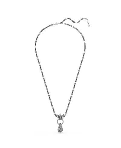 Swarovski Sublima Ruthenium Plated Pendant Necklace In Gray