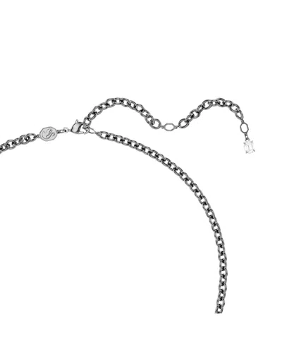 Swarovski Sublima Ruthenium Plated Pendant Necklace In Gray