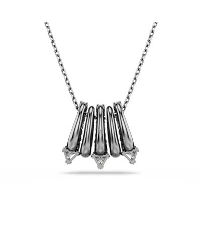 Swarovski Sublima Triangle Crystal Pendant Necklace In Gray