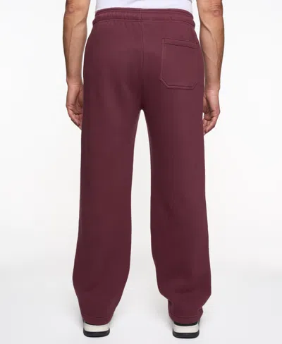 Lazer Men's Loose Fit Drawstring Jogger In Burgundy